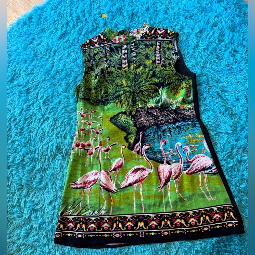 One of a kind, Rosecut dress, XL (see measurementFlamingo Print Sleeveless Dress
